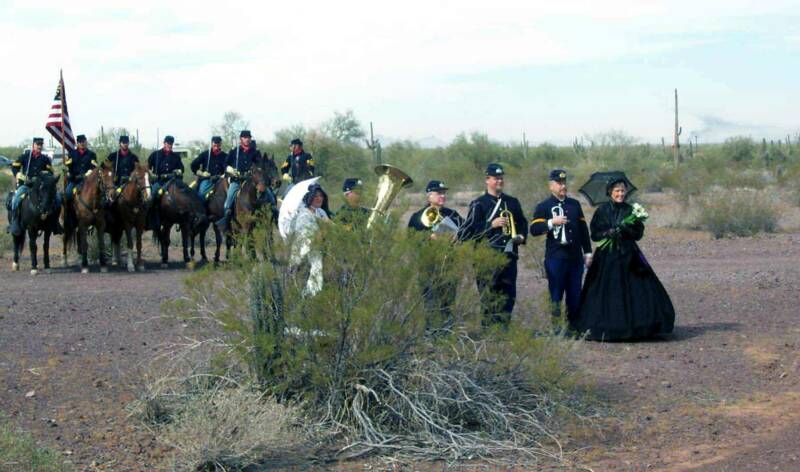 waiting for cannonade honoring Ray at Picacho Peak 3/10/07 (photo by D Lewis)